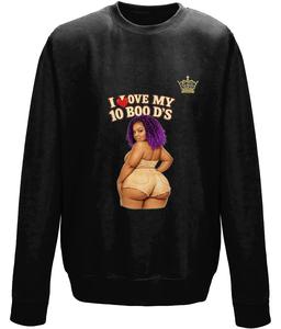 Nunew 10 Boo d's Sweater - Unisex Classic Fit Long Sleeve Crew Neck Casual Sweatshirt with Fleece Lining & Soft Brushed Inner G17MVG
