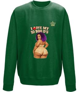 Nunew 10 Boo d's Sweater - Unisex Classic Fit Long Sleeve Crew Neck Casual Sweatshirt with Fleece Lining & Soft Brushed Inner G17MVG