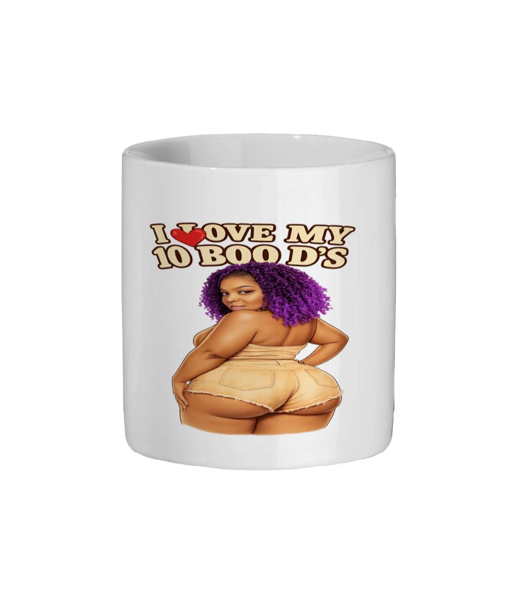 Nunew 10 Boot D's Mug 11oz Glossy Ceramic Bright White