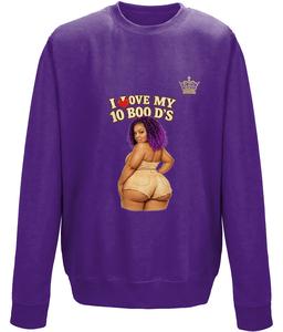 Nunew 10 Boo d's Sweater - Unisex Classic Fit Long Sleeve Crew Neck Casual Sweatshirt with Fleece Lining & Soft Brushed Inner G17MVG