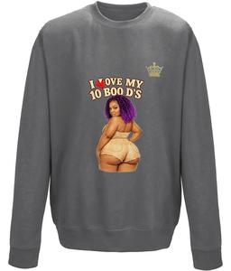 Nunew 10 Boo d's Sweater - Unisex Classic Fit Long Sleeve Crew Neck Casual Sweatshirt with Fleece Lining & Soft Brushed Inner G17MVG