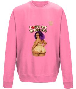 Nunew 10 Boo d's Sweater - Unisex Classic Fit Long Sleeve Crew Neck Casual Sweatshirt with Fleece Lining & Soft Brushed Inner